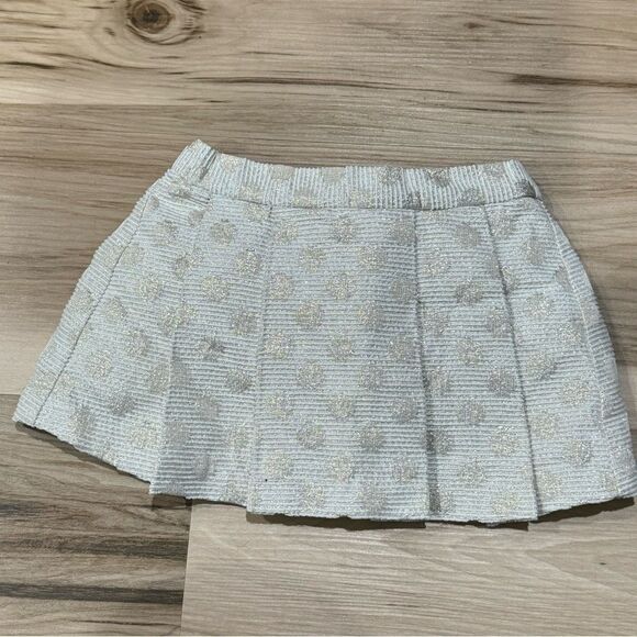 NEW Kate Spade Metallic Pleated Mini Skirt Toddler Girls 12M Holiday - Picture 1 of 3